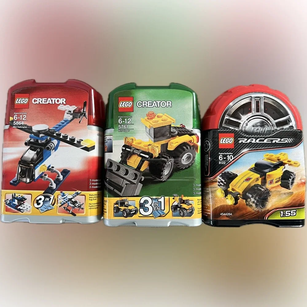 🧱NEW Retired Bundle Creator 3-in-1 Mini Digger Helicopter Racers 5864 5761 8122